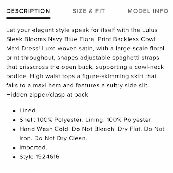 Lulu’s Sleek Blooms Maxi Dress - Picture 5 of 5